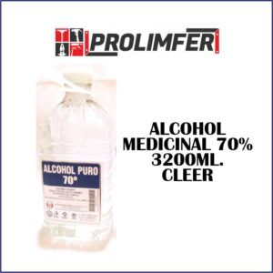 Alcohol medicinal 70% 3200ml - CLEER