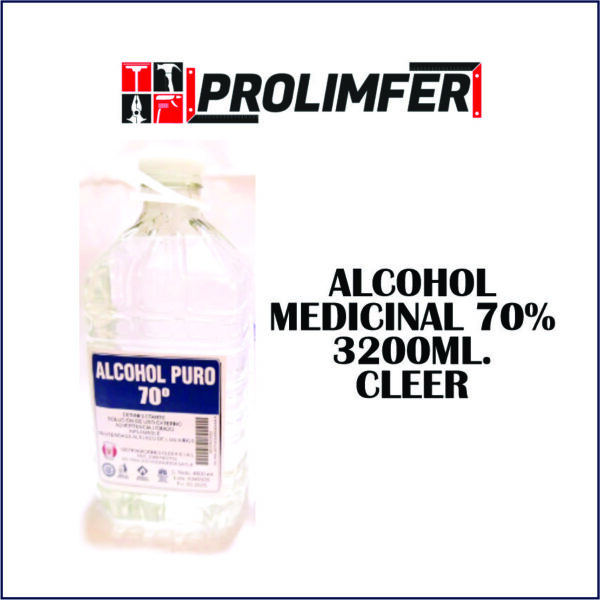 Alcohol medicinal 70% 3200ml - CLEER