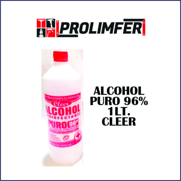 Alcohol puro 96% 1lt - CLEER