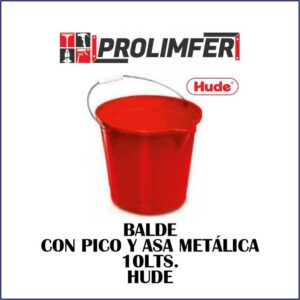 Balde con pico y asa metálica 10lts - HUDE