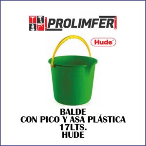 Balde con pico y asa plástica 17lts - HUDE