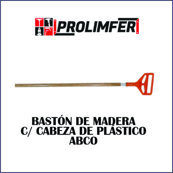 Bastón de madera con cabeza de plástico - ABCO