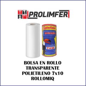 Bolsa en rollo transparente polietileno 7x10 - PLASTIMIQ