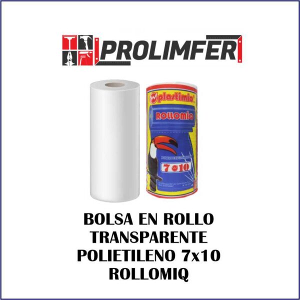 Bolsa en rollo transparente polietileno 7x10 - PLASTIMIQ