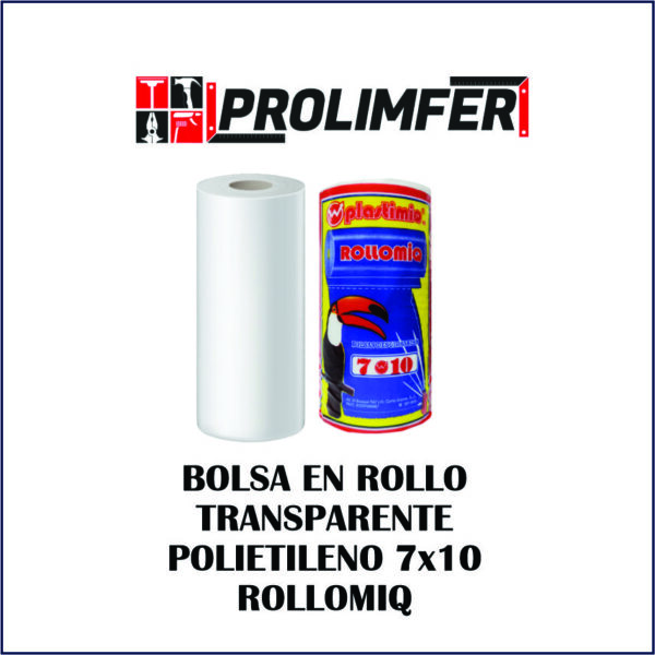 Bolsa en rollo transparente polietileno 7x10 - PLASTIMIQ