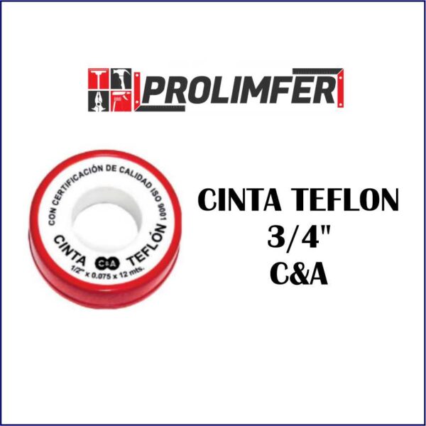 Cinta teflón 3/4" - C&A