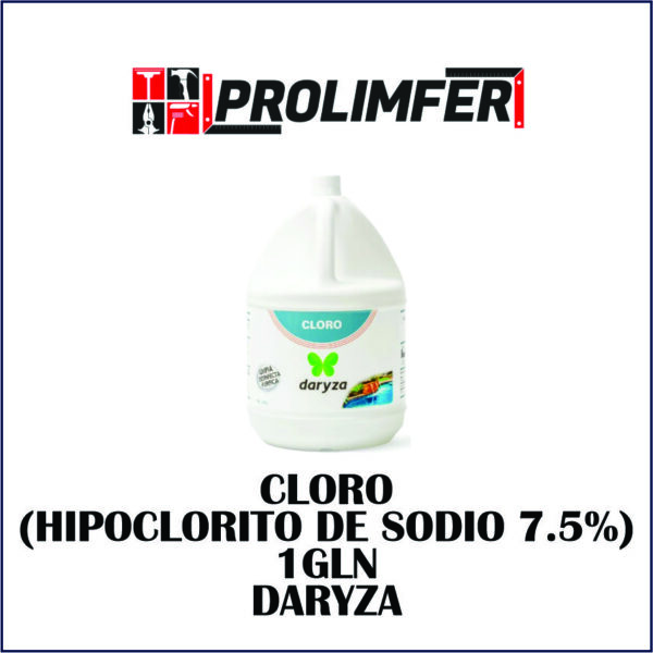 Cloro (hipoclorito de sodio 7.5%) 1gln - DARYZA