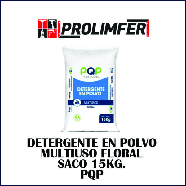 Detergente en polvo multiuso floral saco 15kg - PQP