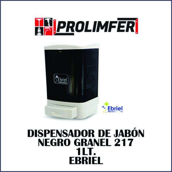 Dispensador de jabón negro granel 217 1lt - EBRIEL