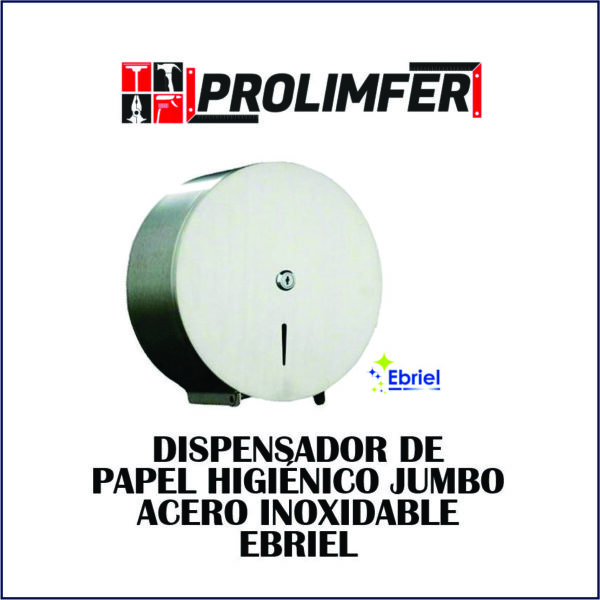 Dispensador de papel higiénico jumbo acero inoxidable - EBRIEL