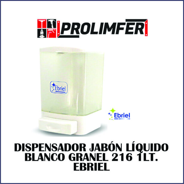 Dispensador de jabón líquido blanco granel 216 1lt - EBRIEL