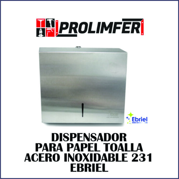 Dispensador para papel toalla acero inoxidable 231 - EBRIEL