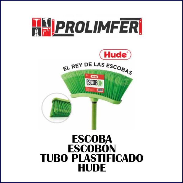 Escoba Escobón tubo plastificado - HUDE