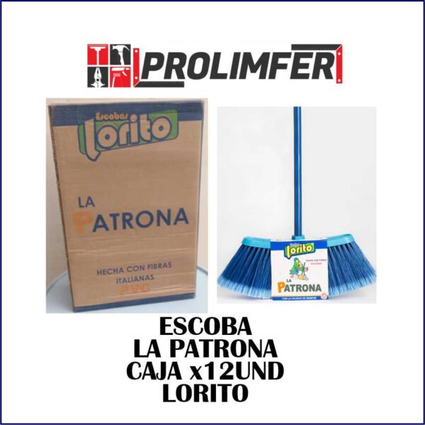Escoba La Patrona caja x12 - LORITO