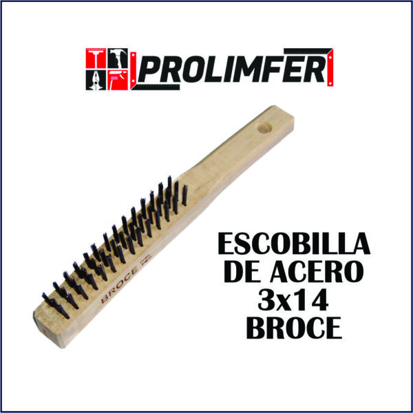 Escobilla de acero 3x14 - BROCE