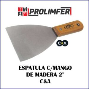 Espátula con mango de madera 2" - C&A