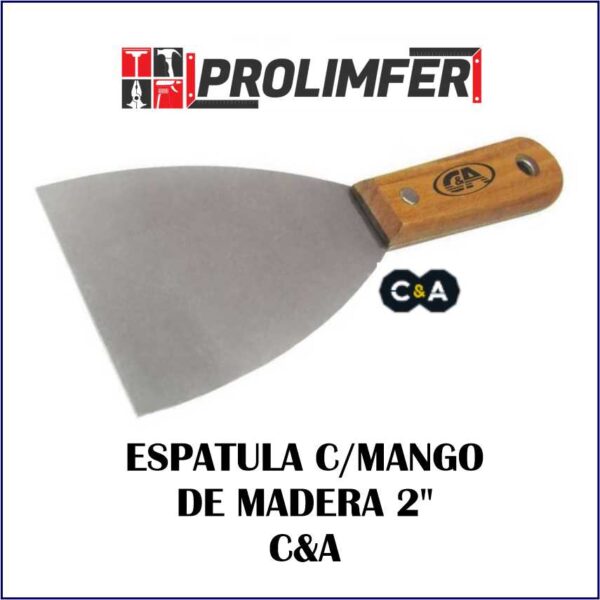 Espátula con mango de madera 2" - C&A