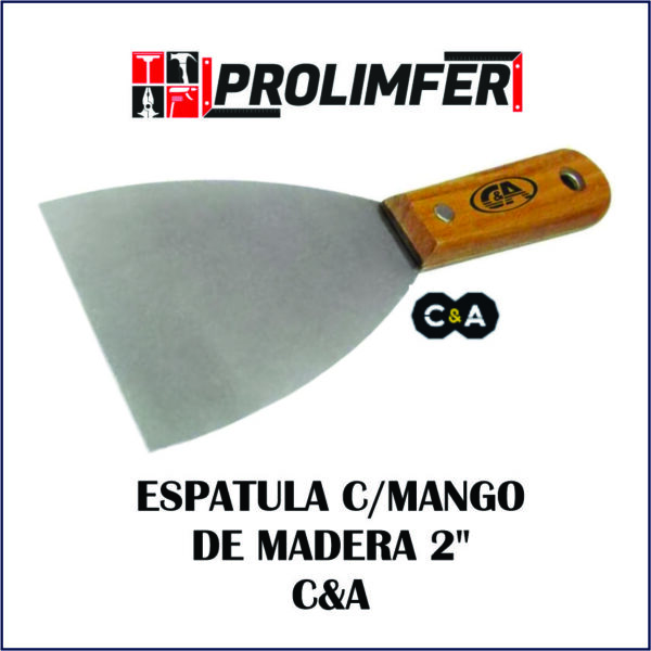 Espátula con mango de madera 2" - C&A