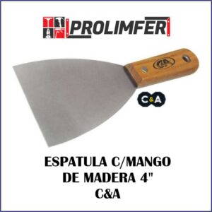 Espátula con mango de madera 4" - C&A