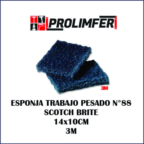 Esponja trabajo pesado 88 Scotch Brite 14x10cm - 3M