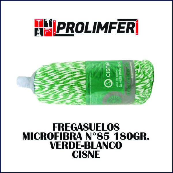 Fregasuelos microfibra N° 85 180gr verde-blanco - CISNE