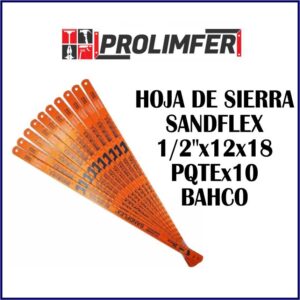 Hoja de sierra SANDFLEX 1/2"x12x18 paquete x10 - BAHCO