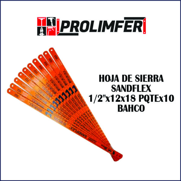 Hoja de sierra SANDFLEX 1/2"x12x18 paquete x10 - BAHCO