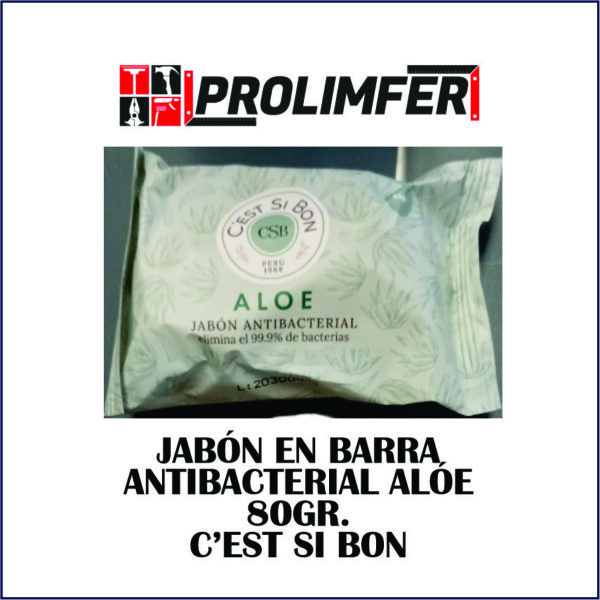 Jabón en barra antibacterial alóe 80gr - C'EST SI BON