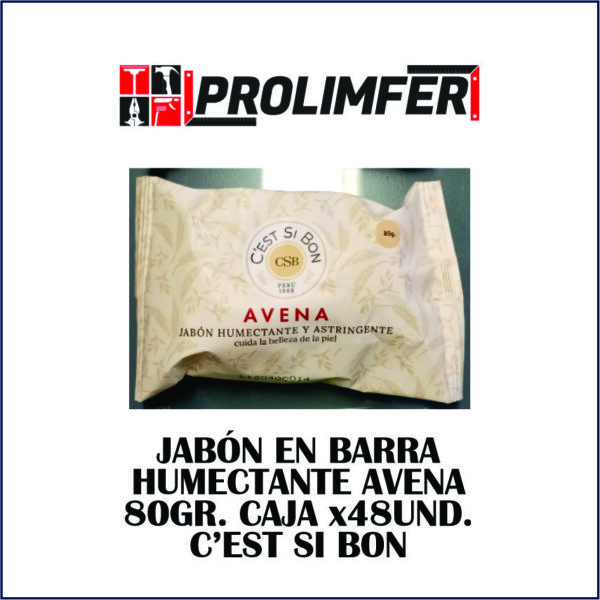 Jabón en barra humectante avena 80gr caja x48 - C'EST SI BON