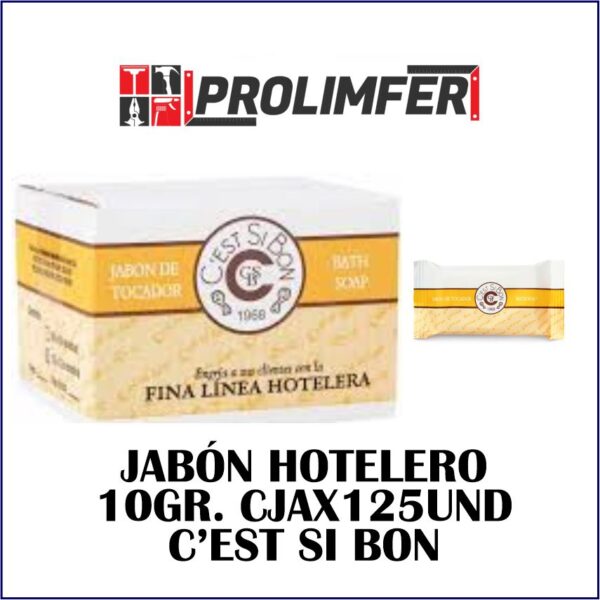 Jabón hotelero 10gr cajax125und - C'EST SI BON
