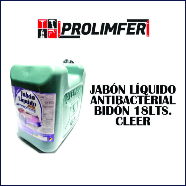 Jabón líquido antibacterial lavanda bidón 18lts - CLEER