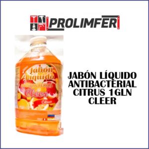 Jabón líquido antibacterial citrus 1gln - CLEER