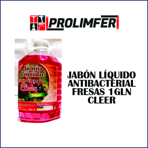 Jabón líquido antibacterial fresas 1gln - CLEER