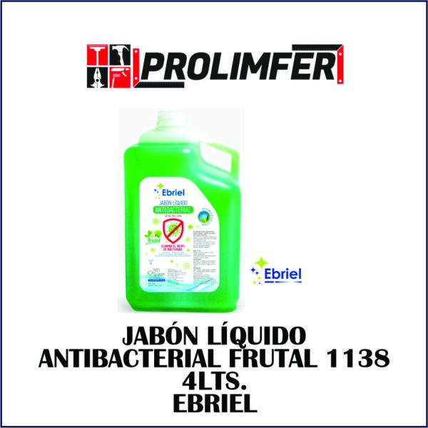 Jabón líquido antibacterial frutal 1138 4lts - EBRIEL