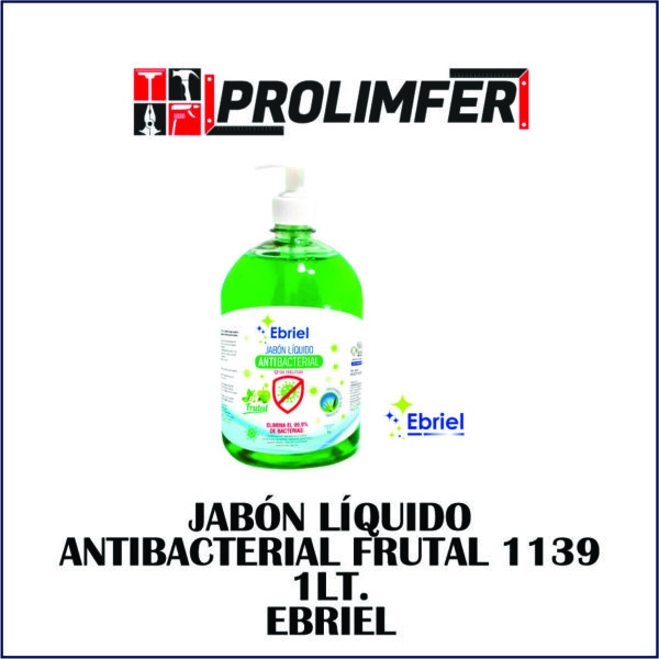 Jabón líquido antibacterial frutal 1139 1lt - EBRIEL