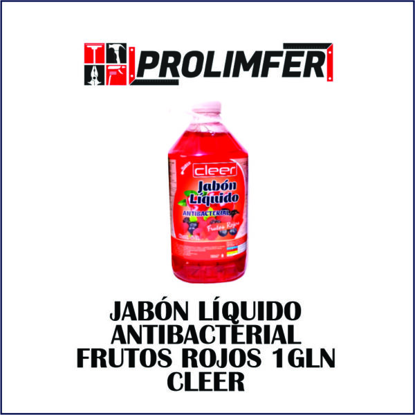 Jabón líquido antibacterial frutos rojos 1gln - CLEER