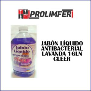 Jabón líquido antibacterial lavanda 1gln - CLEER