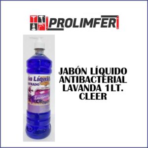 Jabón líquido antibacterial lavanda 1lt - CLEER