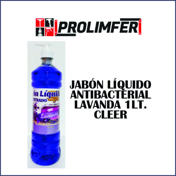 Jabón líquido antibacterial lavanda 1lt - CLEER