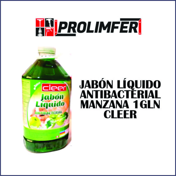 Jabón líquido antibacterial manzana 1gln - CLEER