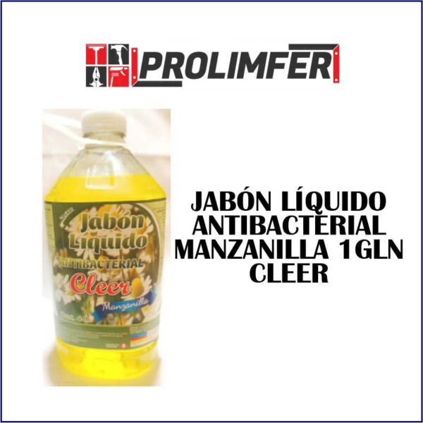 Jabón líquido antibacterial manzanilla 1gln - CLEER