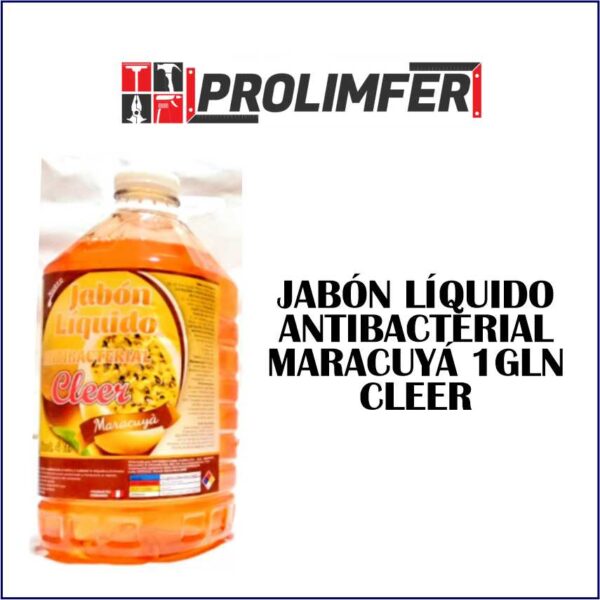 Jabón líquido antibacterial maracuyá 1gln - CLEER