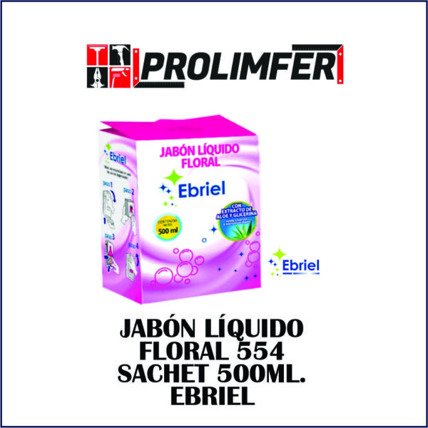 Jabón líquido floral 554 sachet 500ml - EBRIEL