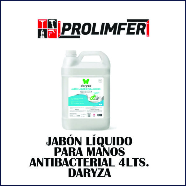 Jabón líquido para manos antibacterial 4lts - DARYZA