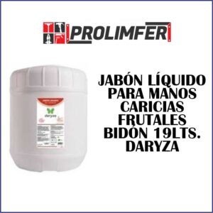 Jabón líquido para manos caricias frutales bidón 19lts - DARYZA