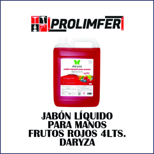 Jabón líquido para manos frutos rojos 4lts - DARYZA