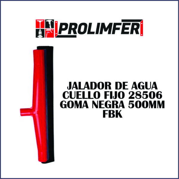 Jalador de agua cuello fijo 28506 goma negra 500mm - FBK