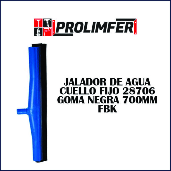 Jalador de agua cuello fijo 28806 goma negra 700mm - FBK