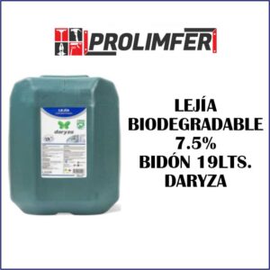 Lejía biodegradable 7.5% bidón 19lts - DARYZA