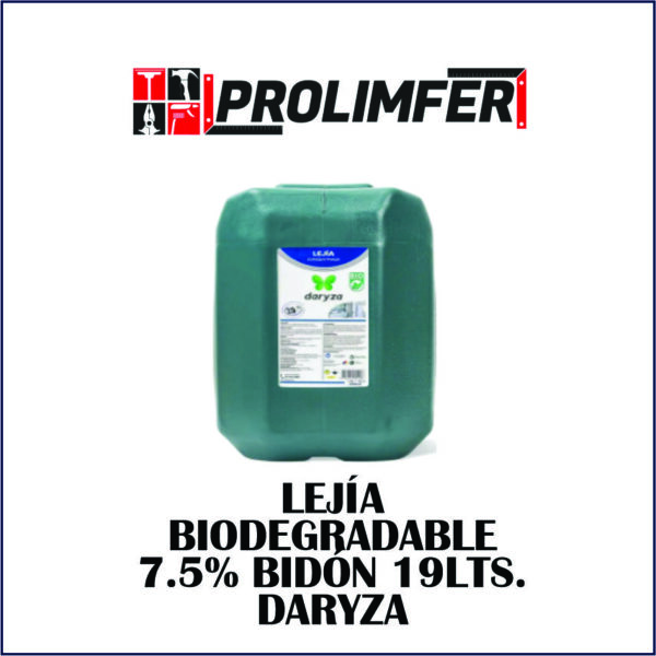 Lejía biodegradable 7.5% bidón 19lts - DARYZA